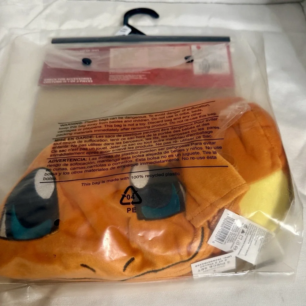Charmander Adult Costume Accessory Kit NEW Pokemon Headpiece Tail Halloween